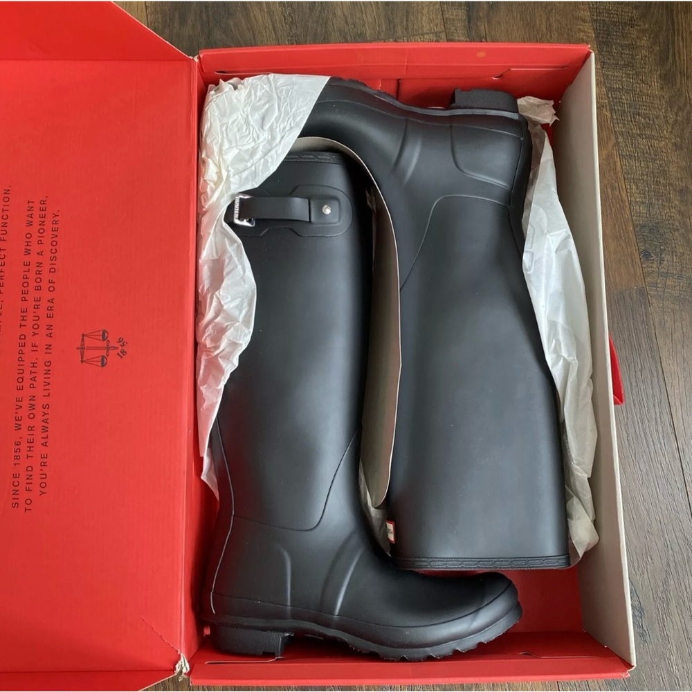 Hunter Original TALL Womens NEW Black Rain Boots Size 9 NIB